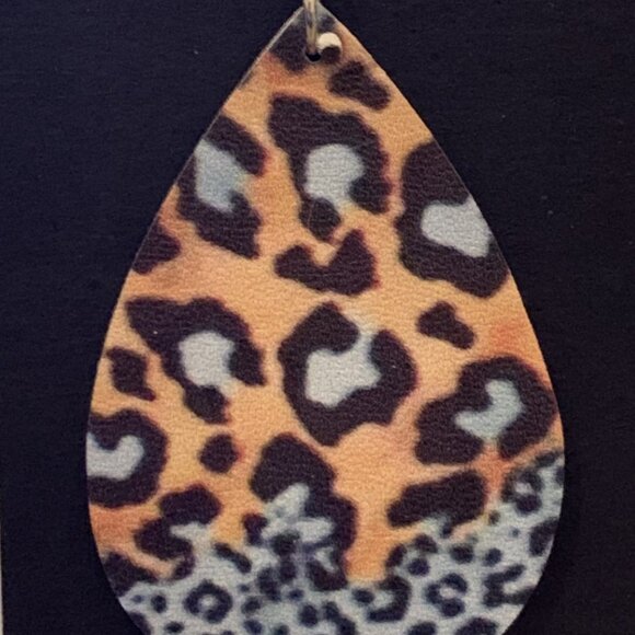Leopard Print Earring, Boho Earring, Animal Print Earring, Gift Idea, Safari - Picture 1 of 6
